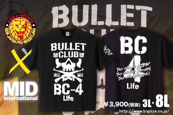 3Lから8Lまで!!】BULLET CLUB 4LifeTシャツを大きいサイズの通販サイト