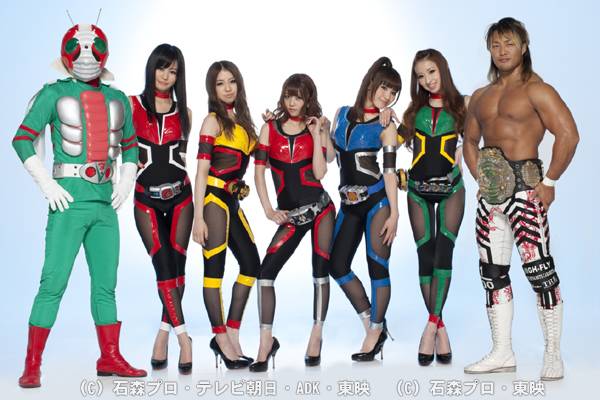 仮面ライダーv3と 最強タッグ 結成 棚橋弘至が仮面ライダーgirlsの2ndシングル ミュージックビデオに登場 新日本プロレスリング