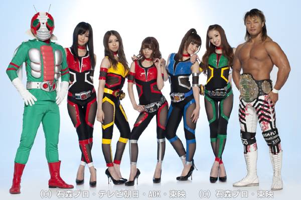 仮面ライダーV3と“最強タッグ”結成! 棚橋弘至が仮面ライダーGIRLSの2nd