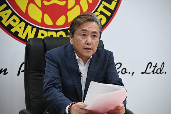 皆さんに楽しんでいただける新日本プロレスの 新しい形 を作っていきます 棚橋選手から復活メッセージ 菅林会長が110日ぶりの 大会再開 を報告 オンライン会見 新日本プロレスリング