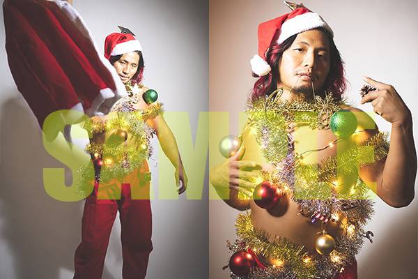 衝撃の大変身 クリスマス待ち受け第2弾ではヒロムちゃんサンタがまさかのクリスマスツリーに 新日本プロレスリング