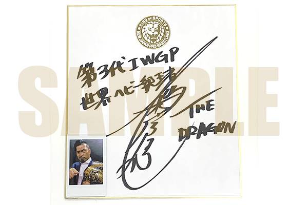 新日本プロレス LIJ 鷹木信悟 サイン色紙 - ミュージシャン