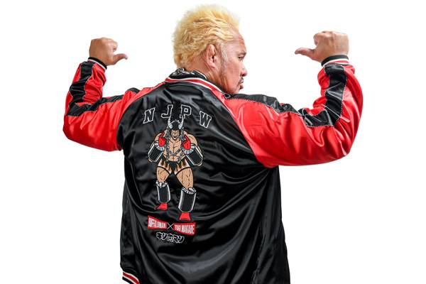 新日本プロレス×キン肉マン コラボ　リバーシブルスカジャン　ロビンマスク　XL背中にはロビンマスク