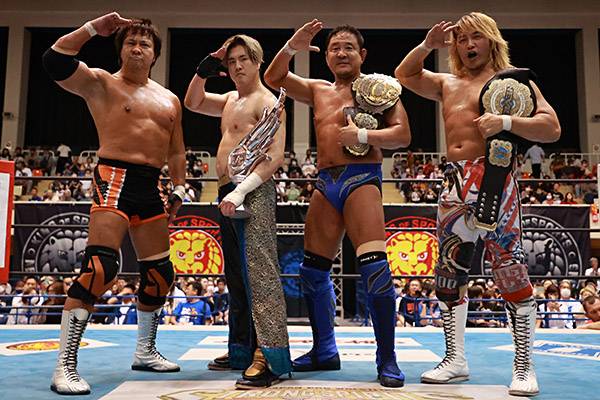 全日本プロレス勢の猛攻に耐えた“三冠王者”永田裕志が、青柳亮生に