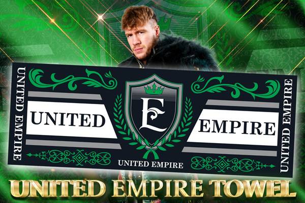 8.5大阪大会から発売！UNITED EMPIRE新作スポーツタオルが完成！【G133